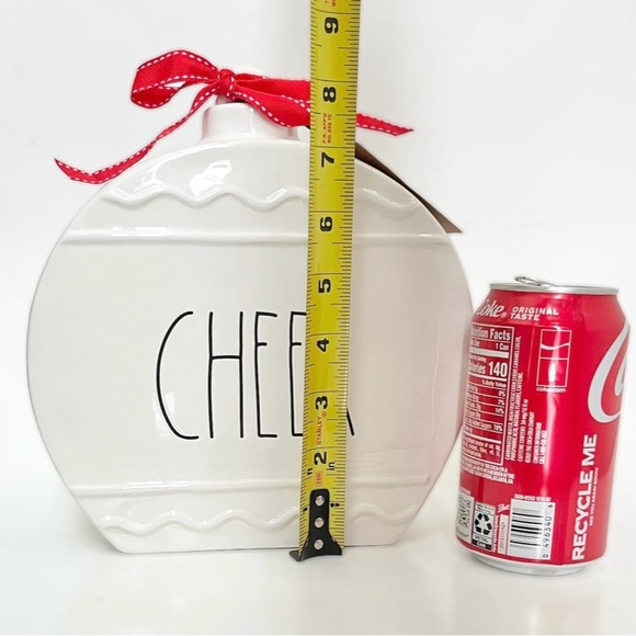 Rae Dunn Christmas CHEER White Large Ceramic Ornament Table Decor - Picture 9 of 9